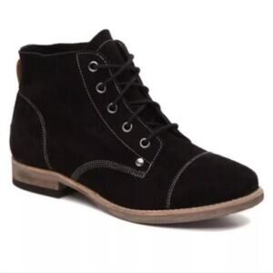 Diba Eli Black‎ Suede Leather Ankle Bootie Women Boots 7.5